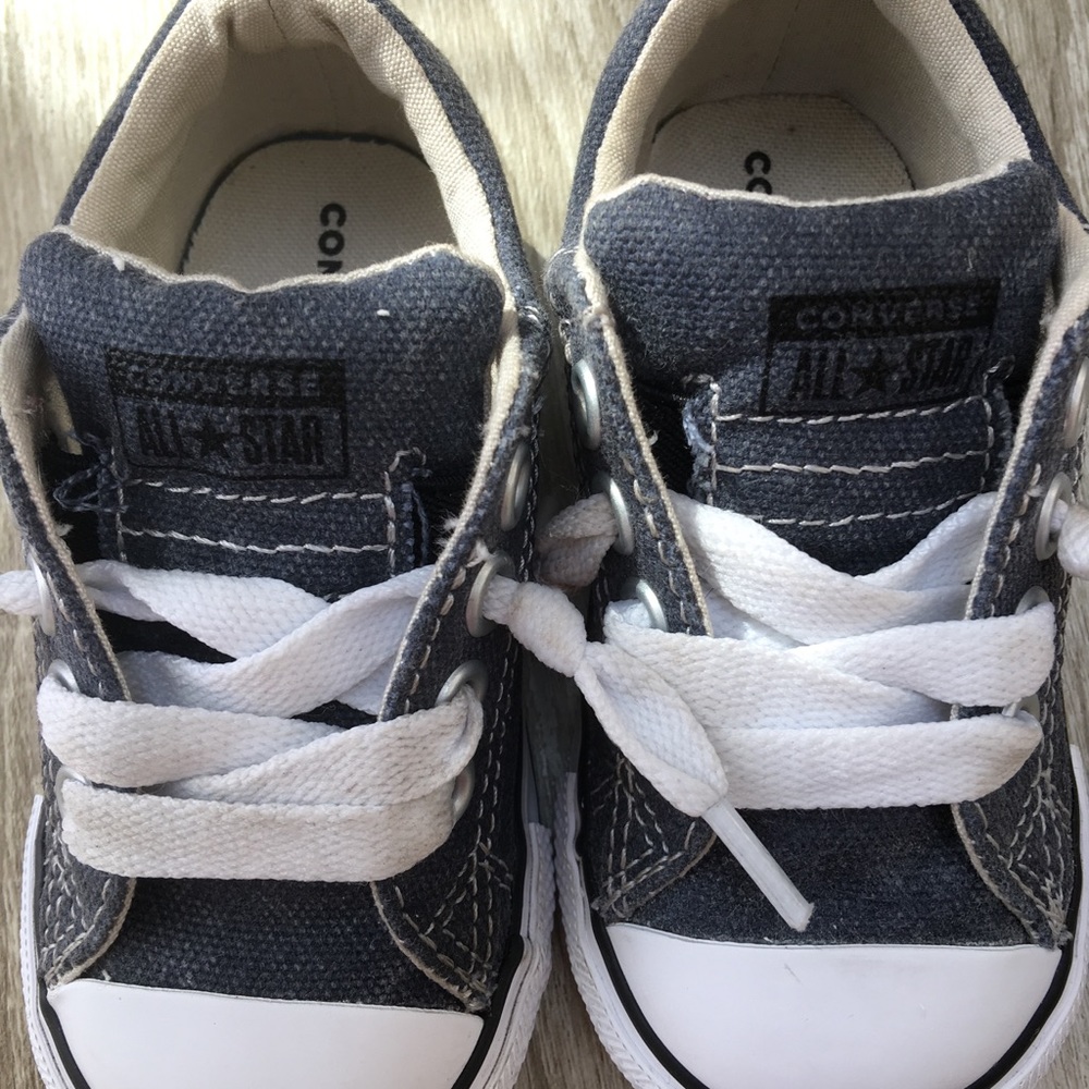 🦚Converse All Star Dark Jeans Toddler Shoes  6